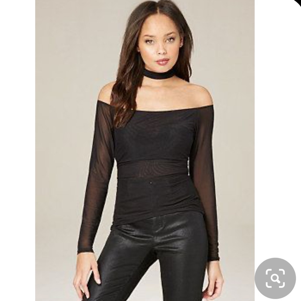 Bebe Mesh Choker Top